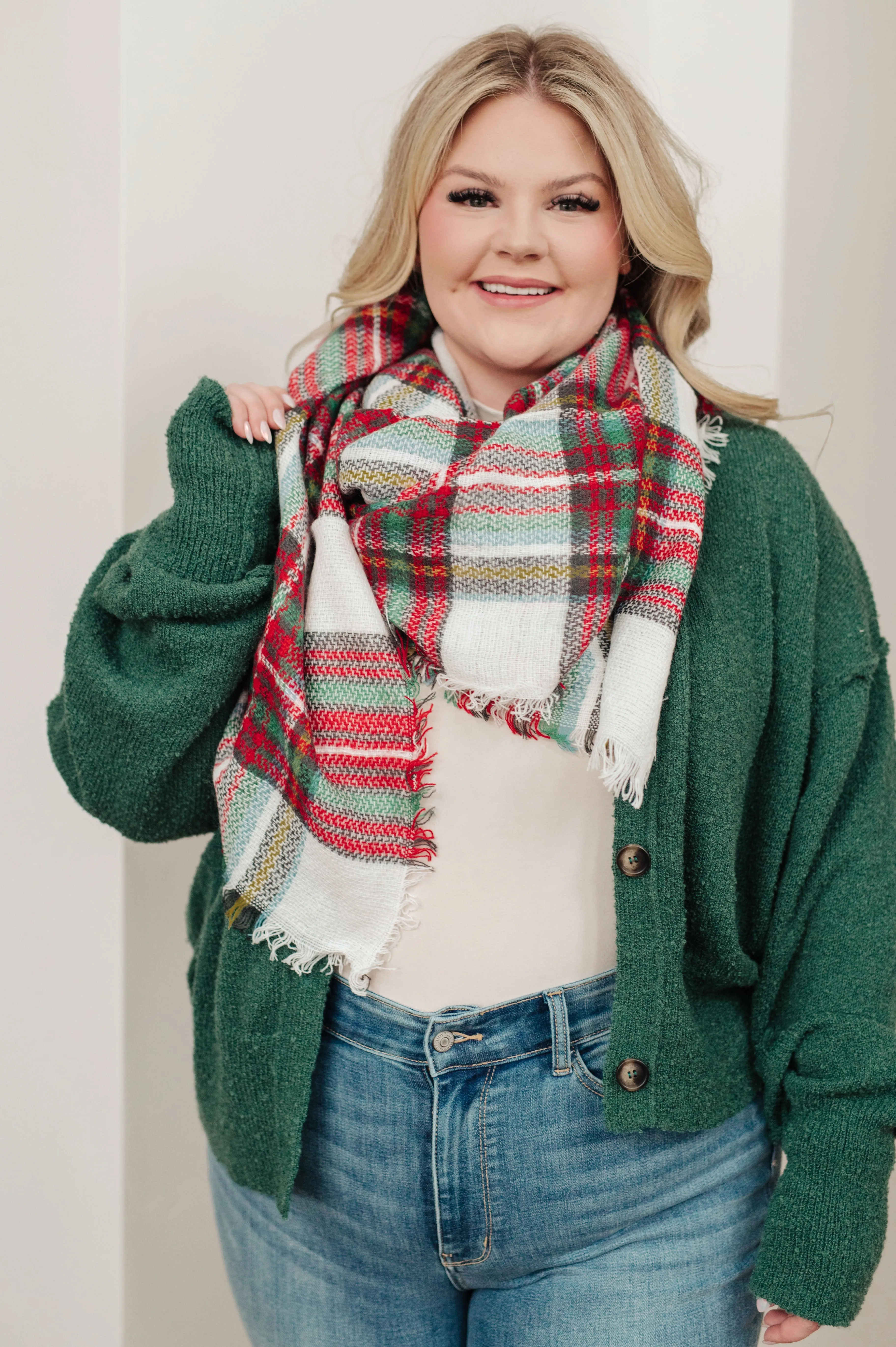 SP24- AVENUE SHOPS- Holiday Plaid Scarf