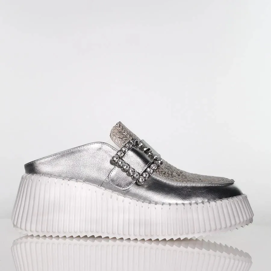 Spark - Silver Metallic Woven