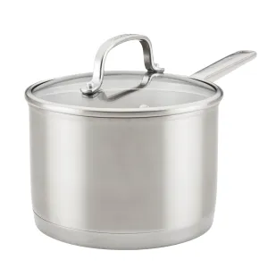 Stainless Steel 3-Ply Base 3-Quart Saucepan with Lid