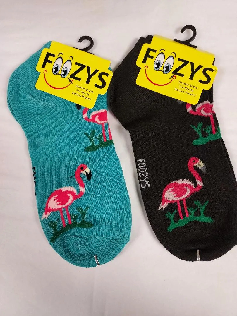 TEAL FLAMINGO SHORT SOCKS