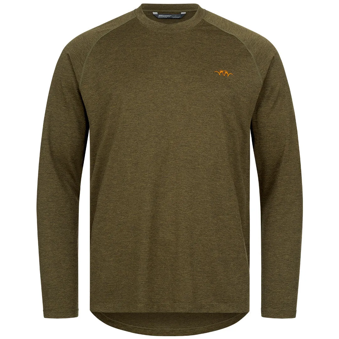 Tech L/S T-Shirt 23 - Dark Olive by Blaser