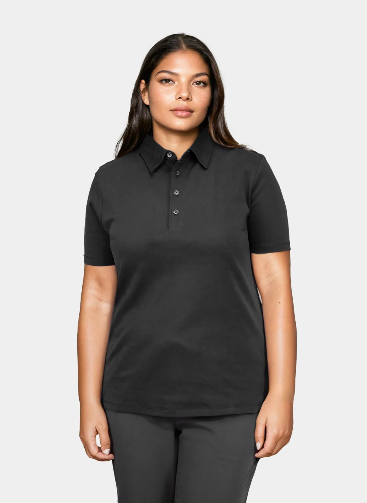 Tee Jays Pima Cotton Unisex Polo Shirt - Black