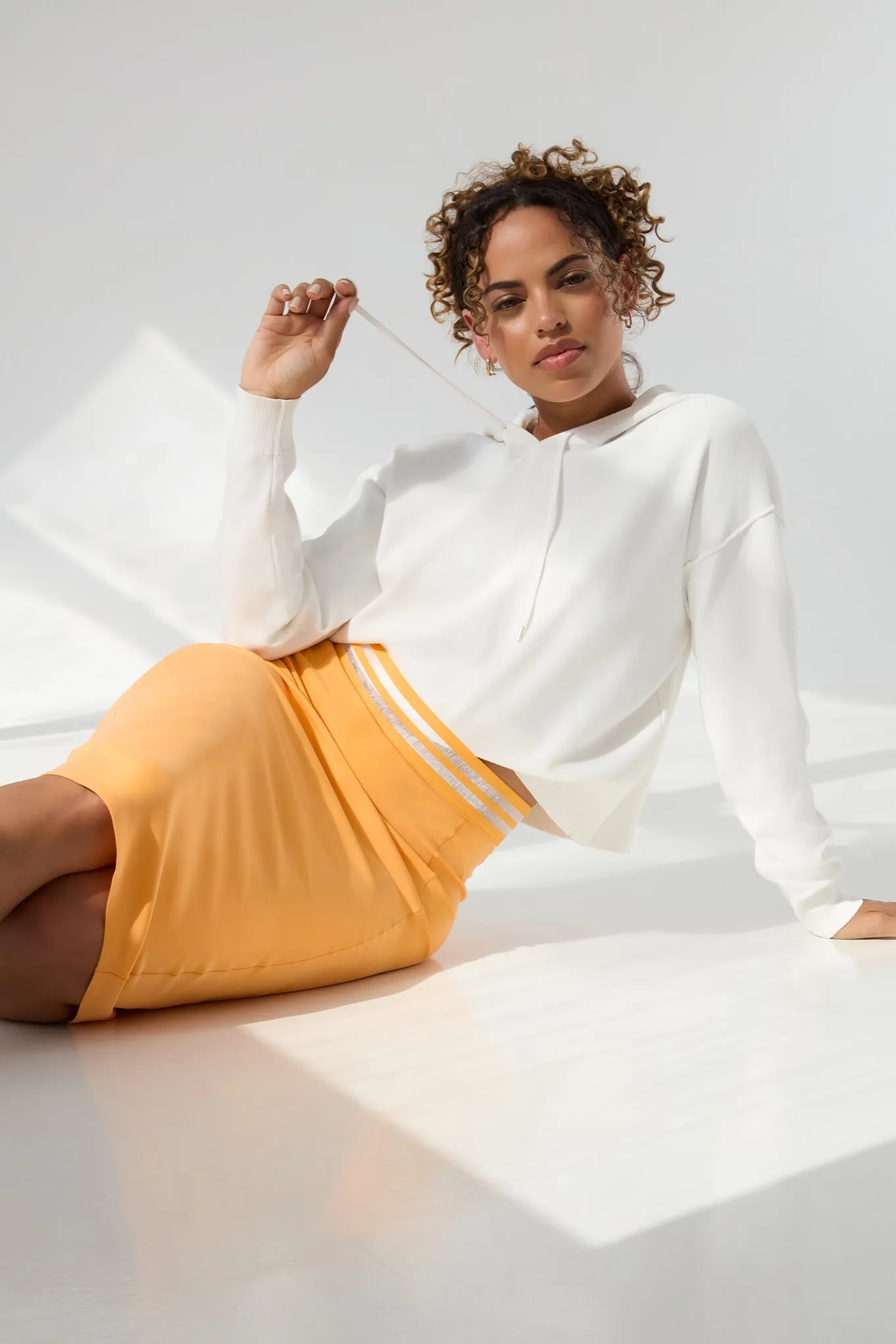 The Better Skirt: Pencil - Magic Double Knit - Tangerine