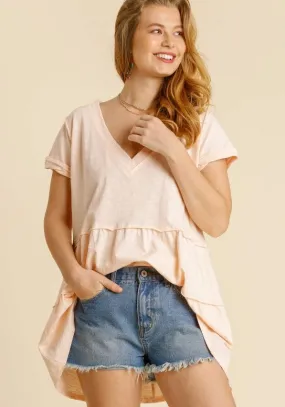 Tiered Ruffle Tunic, Blush