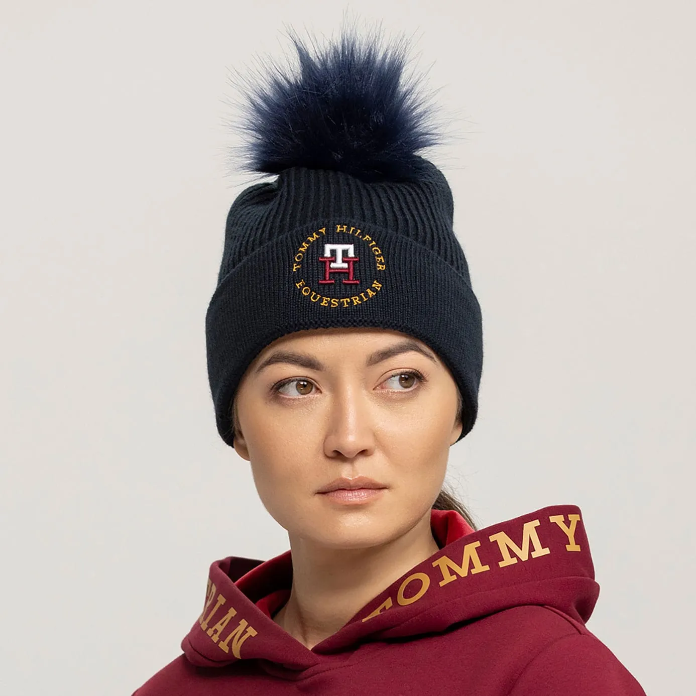 Tommy Hilfiger Vancouver Pom Pom Beanie - Desert Sky