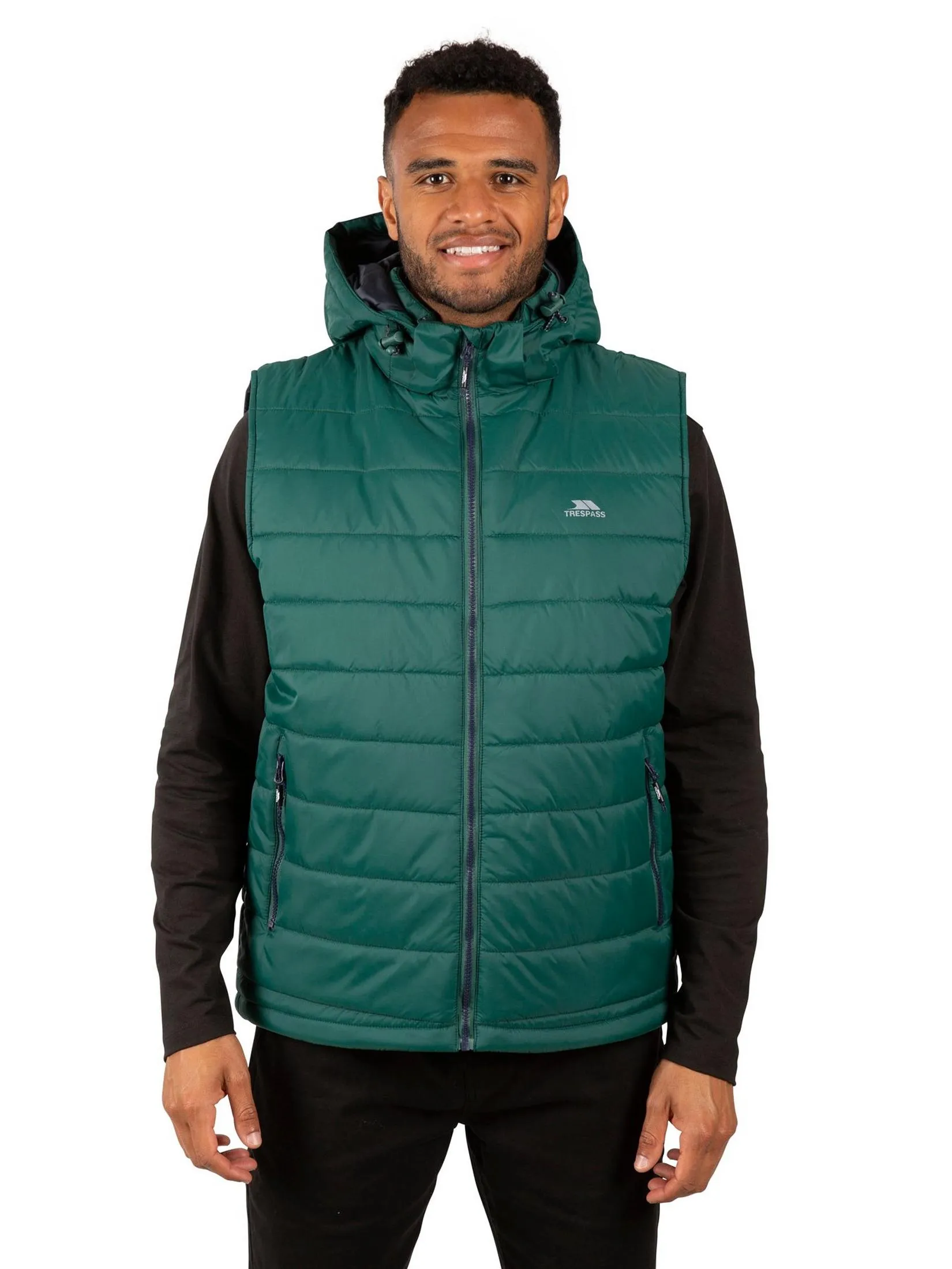 Trespass Mens Franklyn Padded Warm Hooded Insulated Bodywarmer