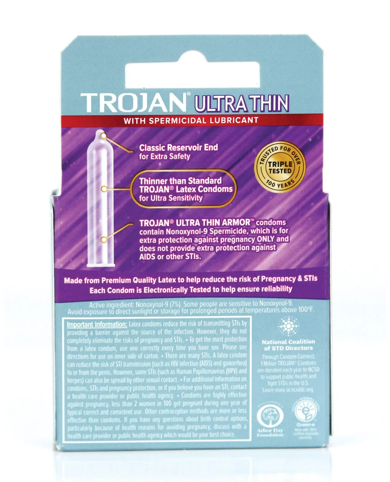 Trojan Ultra Thin Armor Spermicidal Box 3