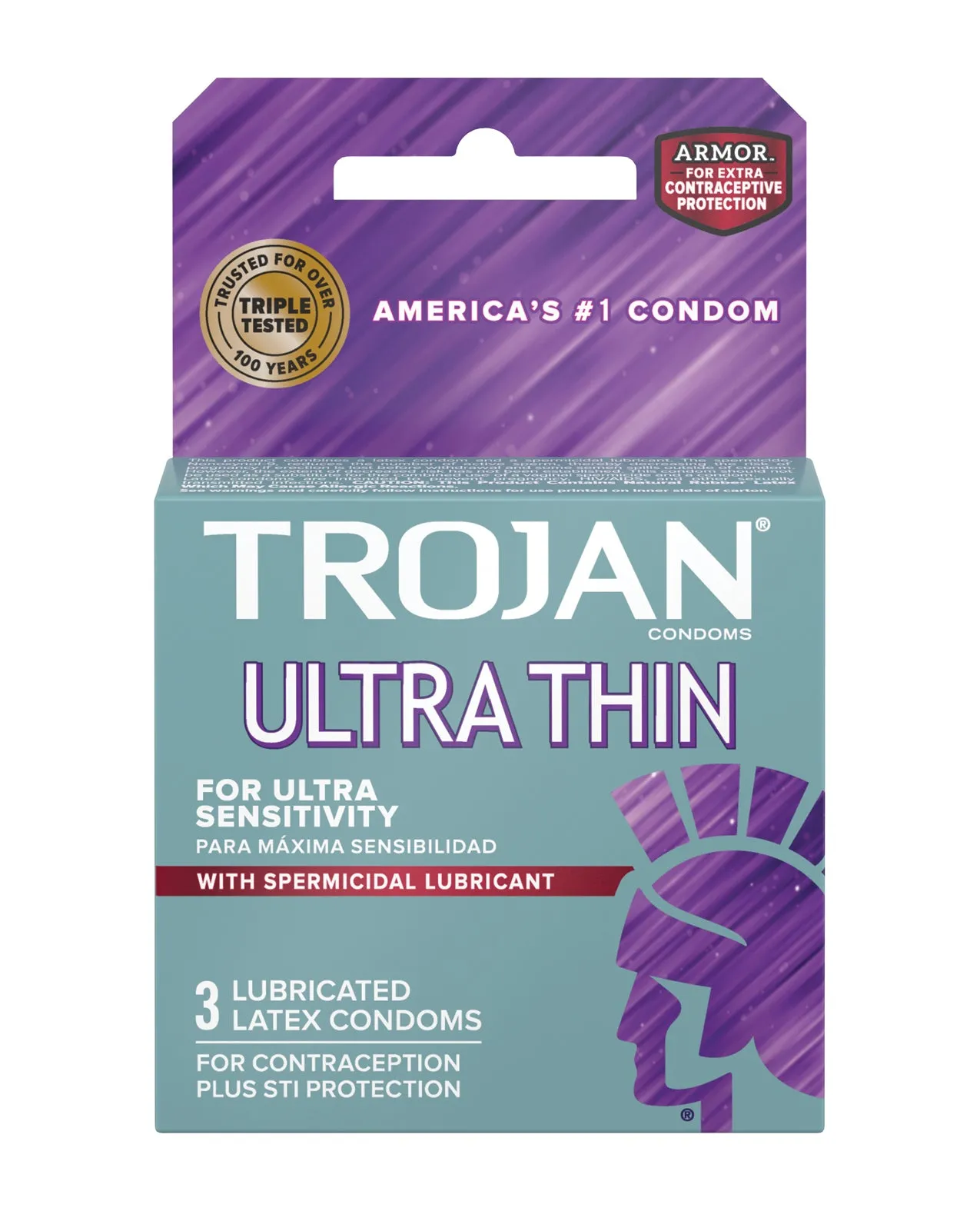 Trojan Ultra Thin Armor Spermicidal Box 3