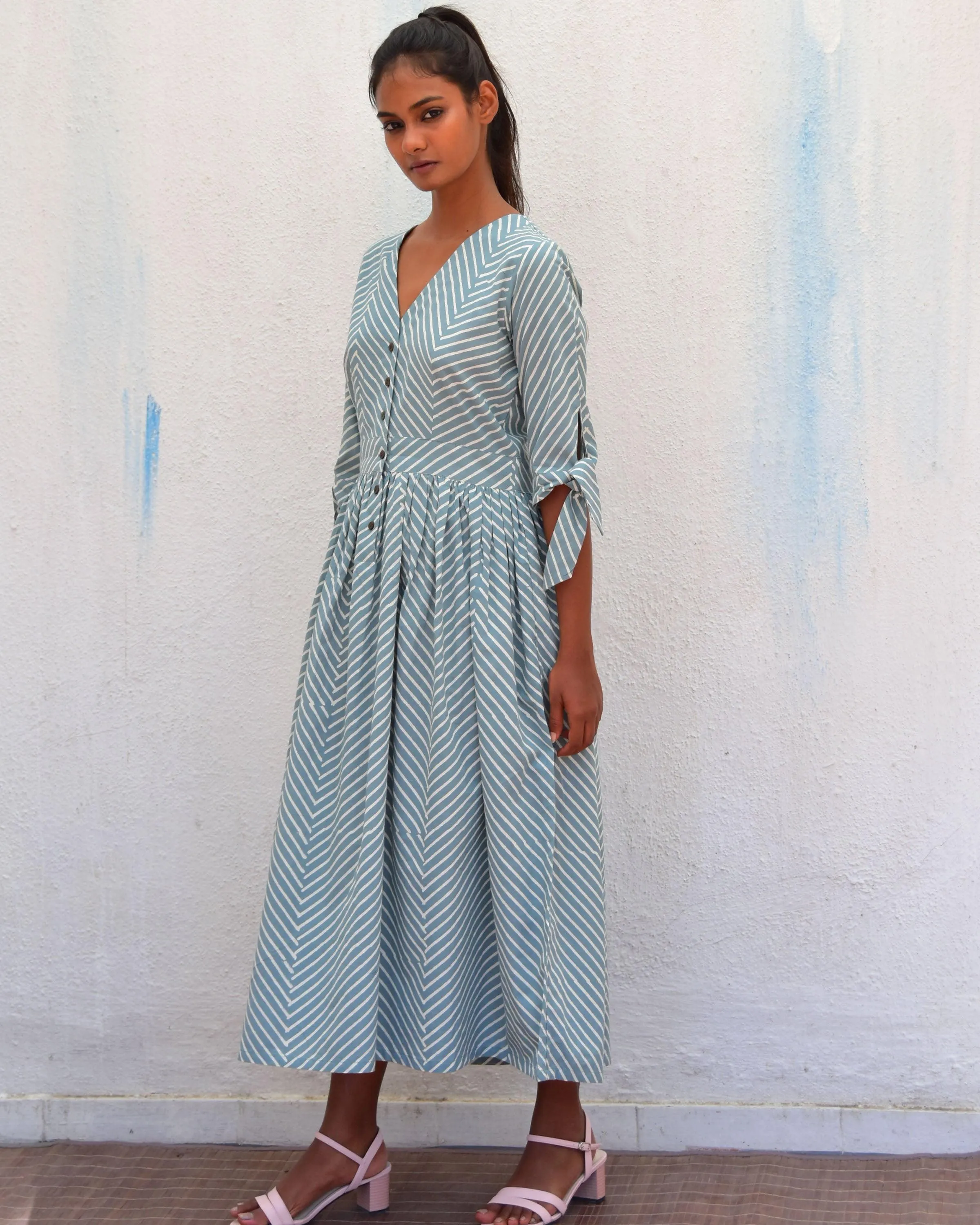 Tundra Handblockprinted Cotton Dress-Sor