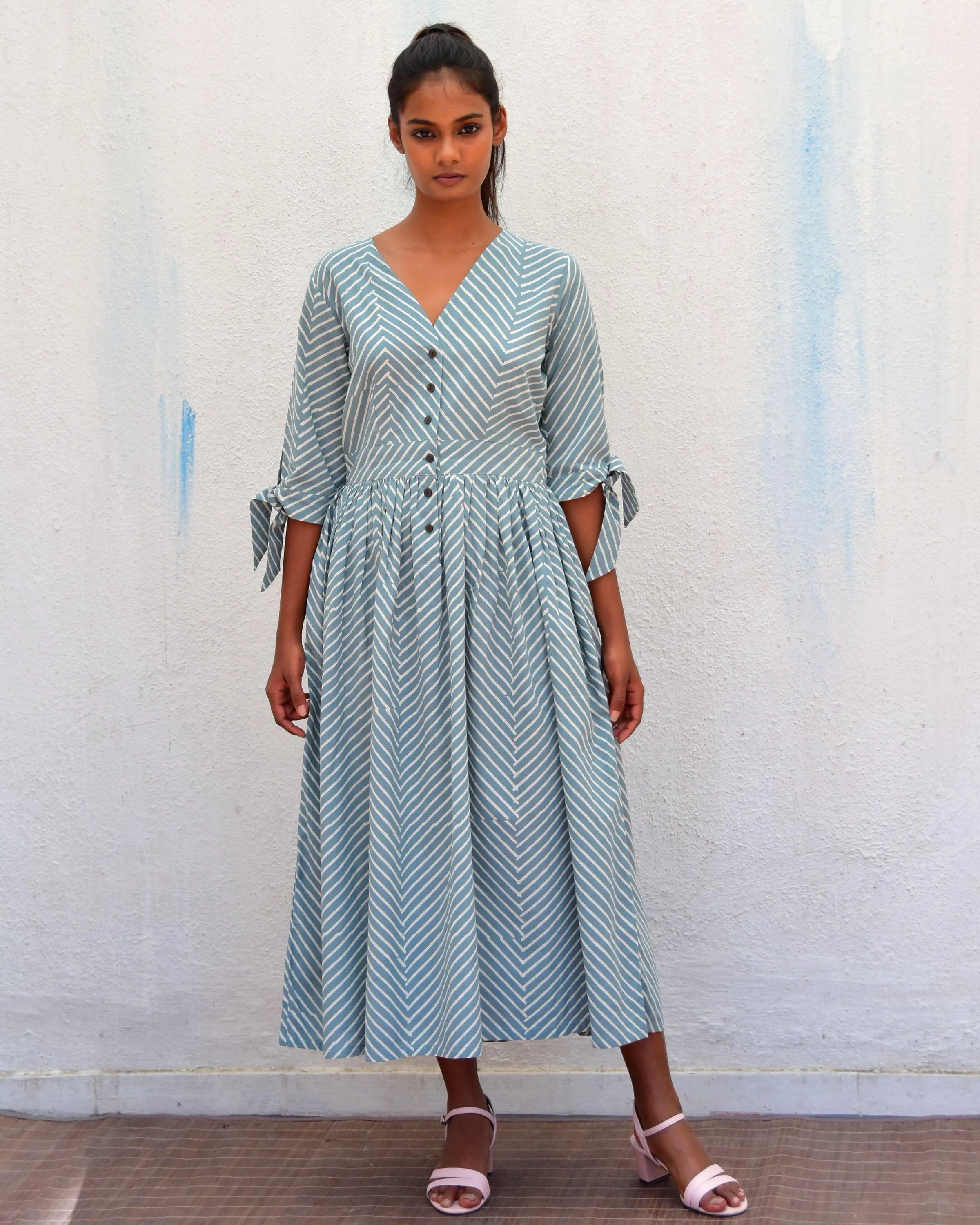 Tundra Handblockprinted Cotton Dress-Sor