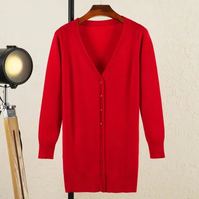 V-neck Woman Cardigan