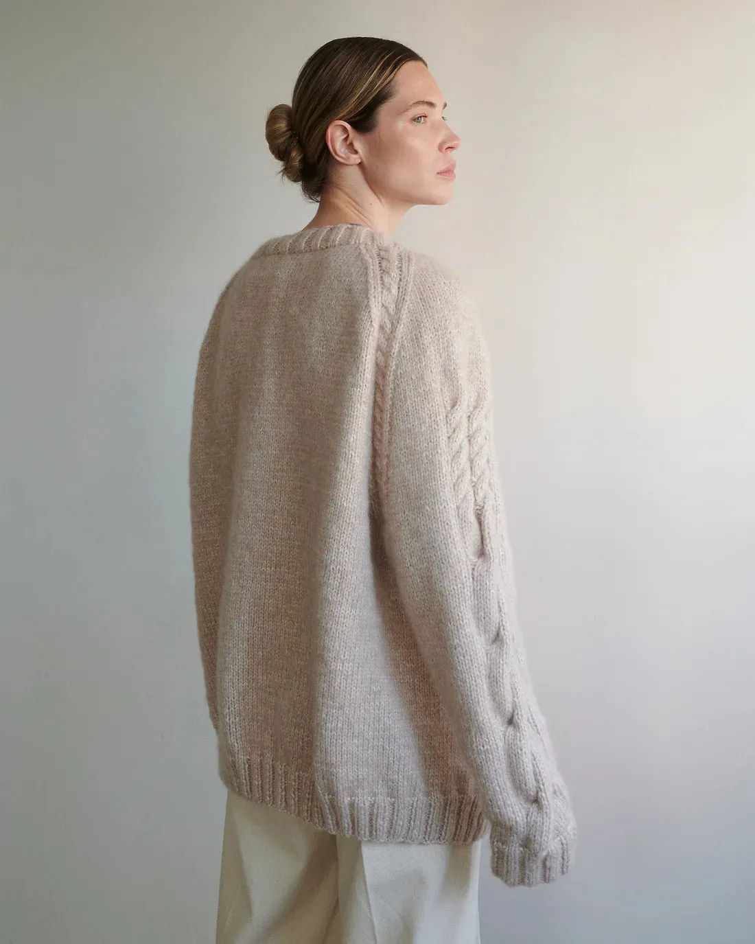 Vilnelė Merino Wool Cardigan Beige