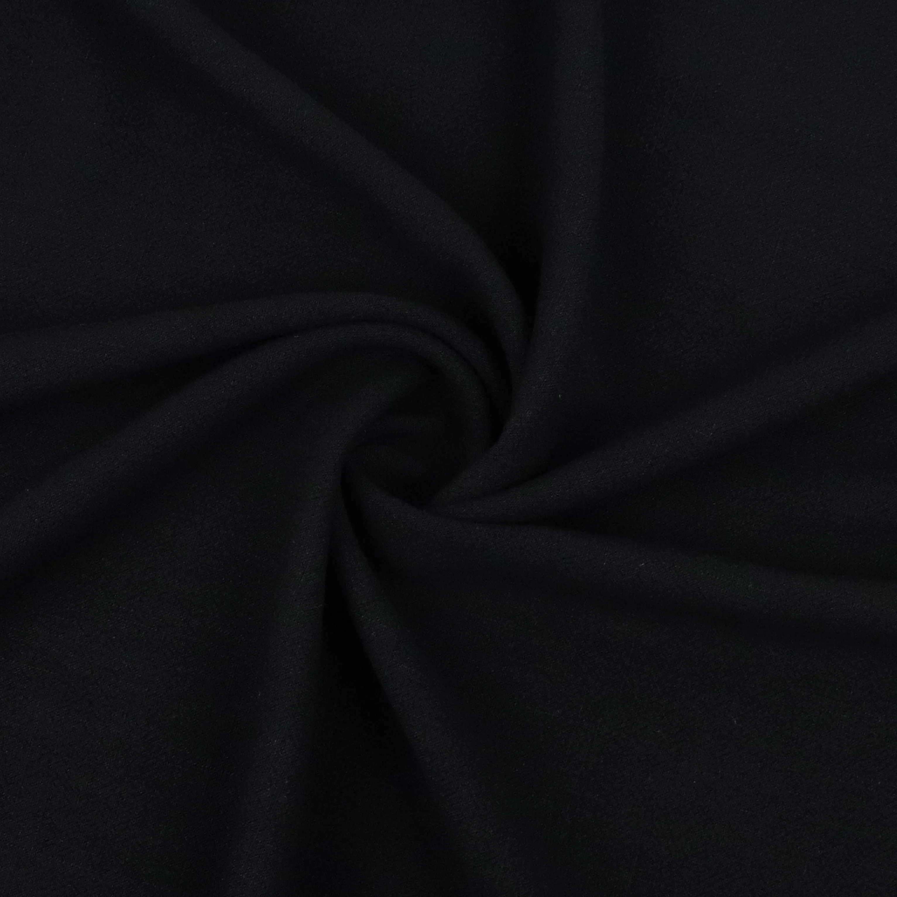 Viscose Linen Slub - Black - END OF BOLT 88cm