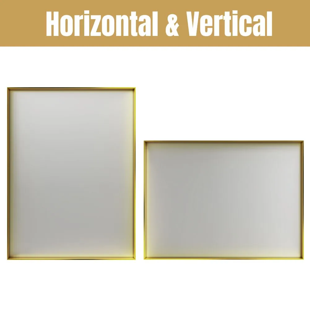 Waterpar® 24 in. W x 36 in. H Rectangular Aluminum Framed Wall Bathroom Vanity Mirror