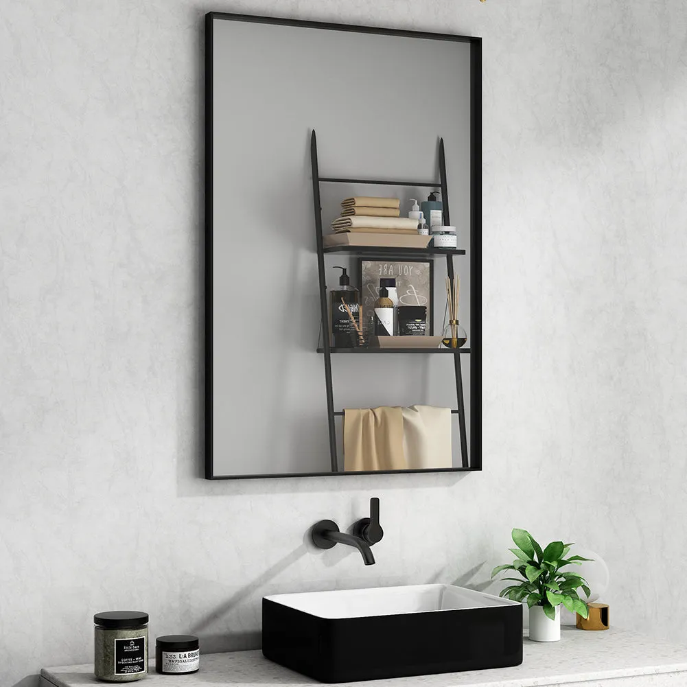 Waterpar® 24 in. W x 36 in. H Rectangular Aluminum Framed Wall Bathroom Vanity Mirror