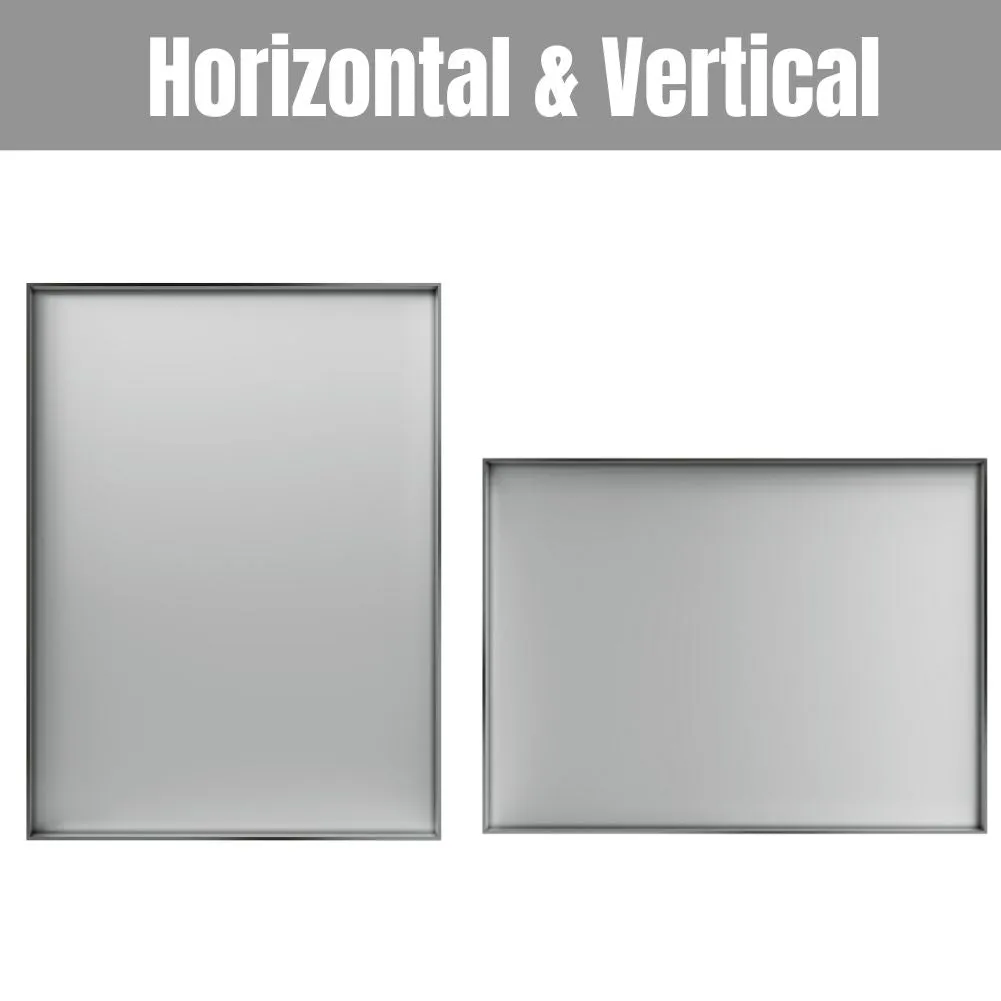 Waterpar® 32 in. W x 40 in. H Rectangular Aluminum Framed Wall Bathroom Vanity Mirror