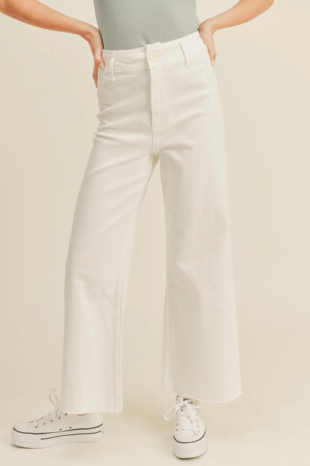 White Wide Leg Jeans